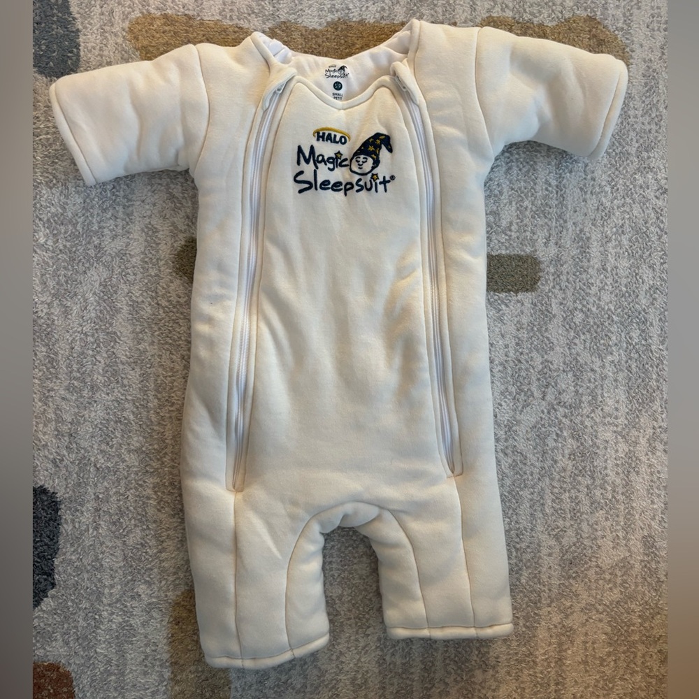 Halo Magic Sleepsuit White Baby Footie